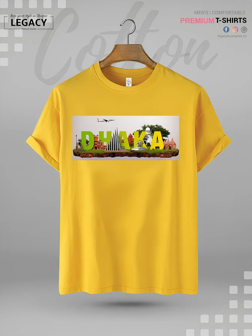 Dhaka Retro Style Vintage Men's T-Shirt In Lowest Price Only In BD