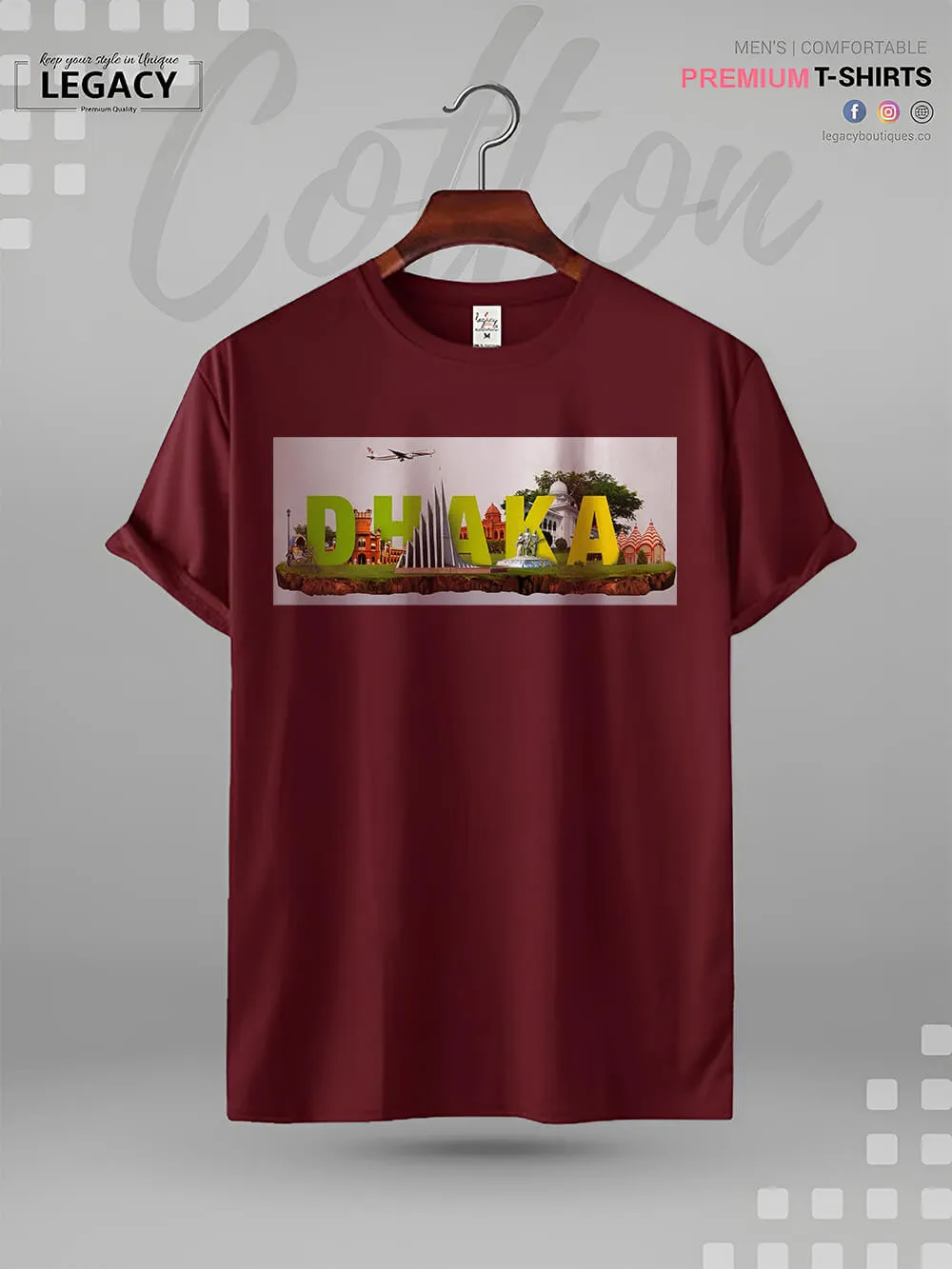 Dhaka Retro Style Vintage Men's T-Shirt In Lowest Price Only In BD