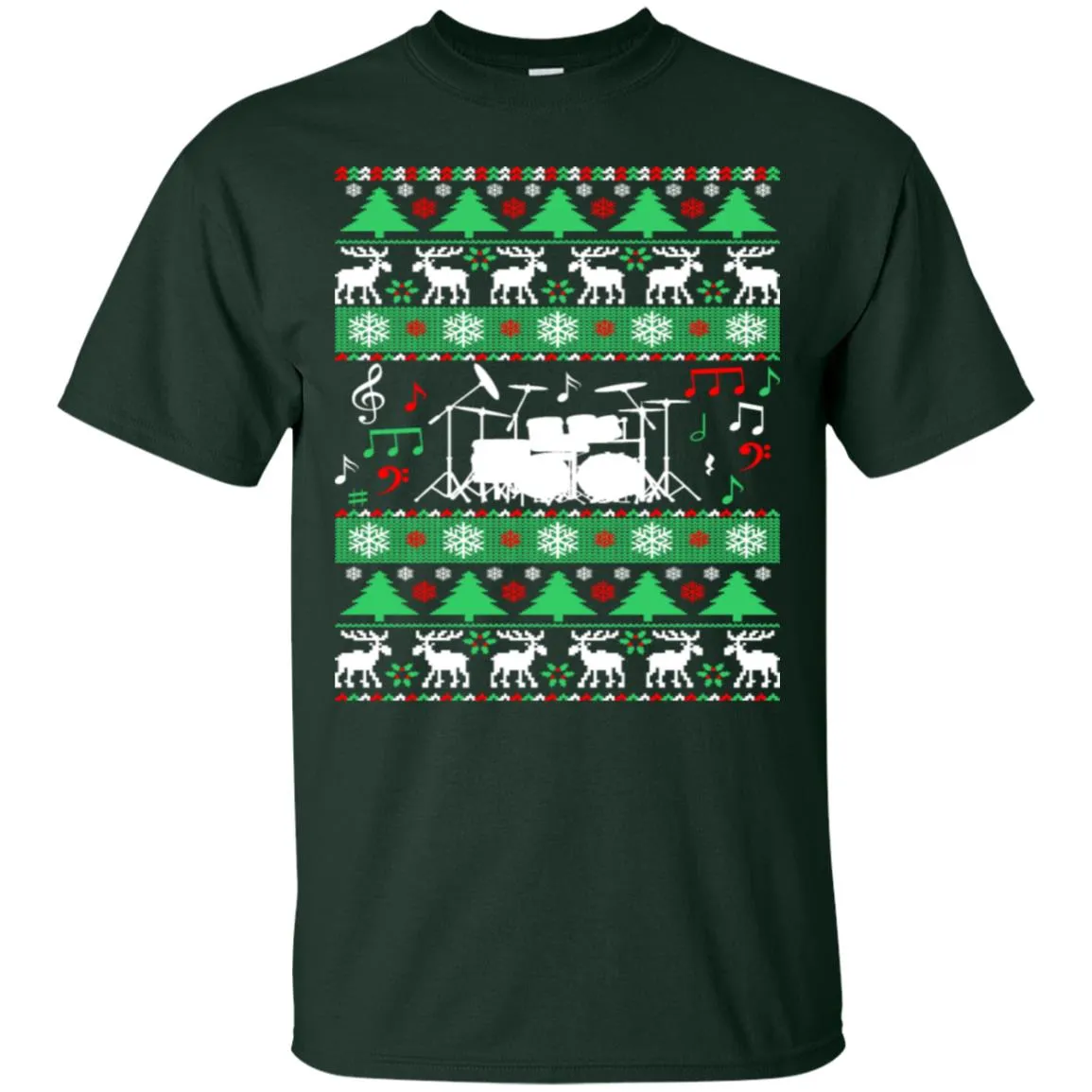 Drums Drummer Ugly Christmas Men T-Shirt