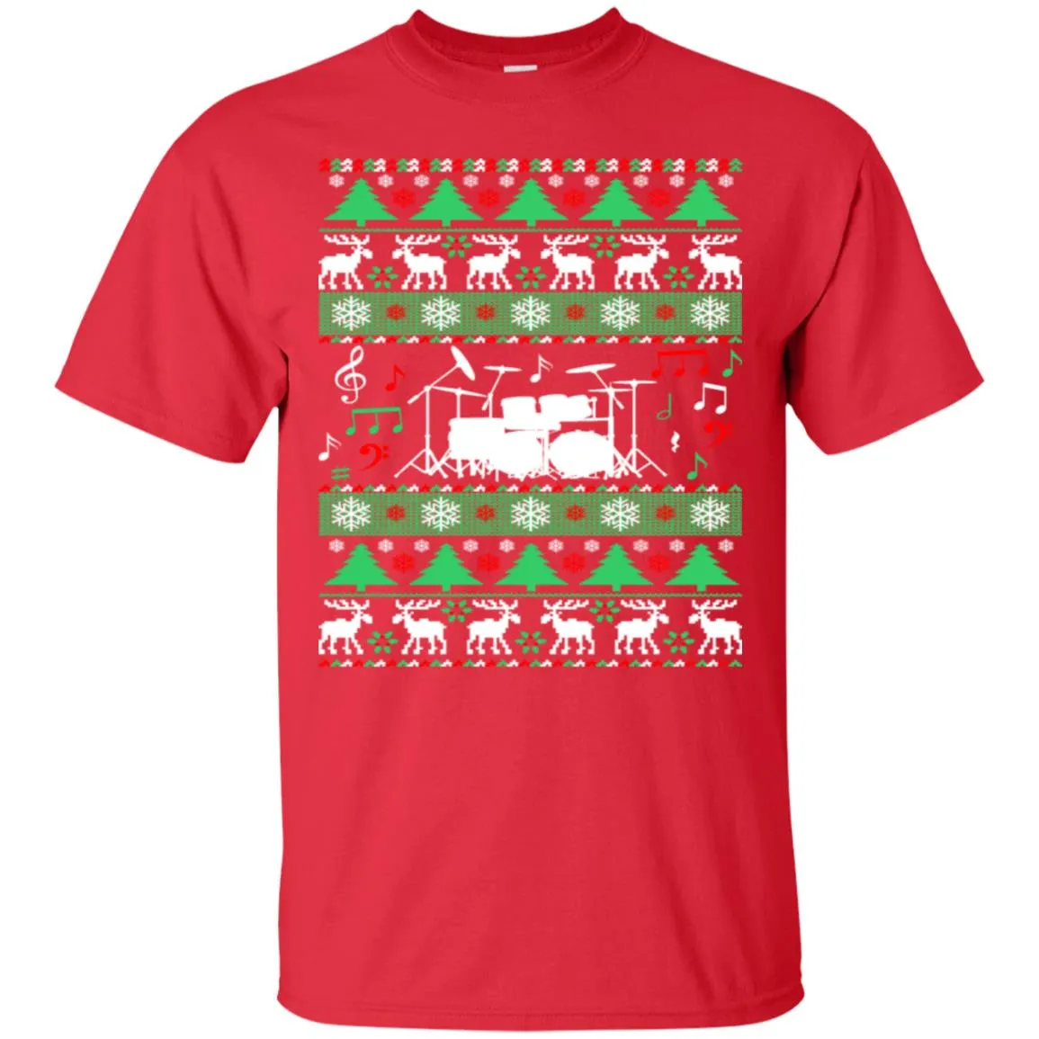 Drums Drummer Ugly Christmas Men T-Shirt