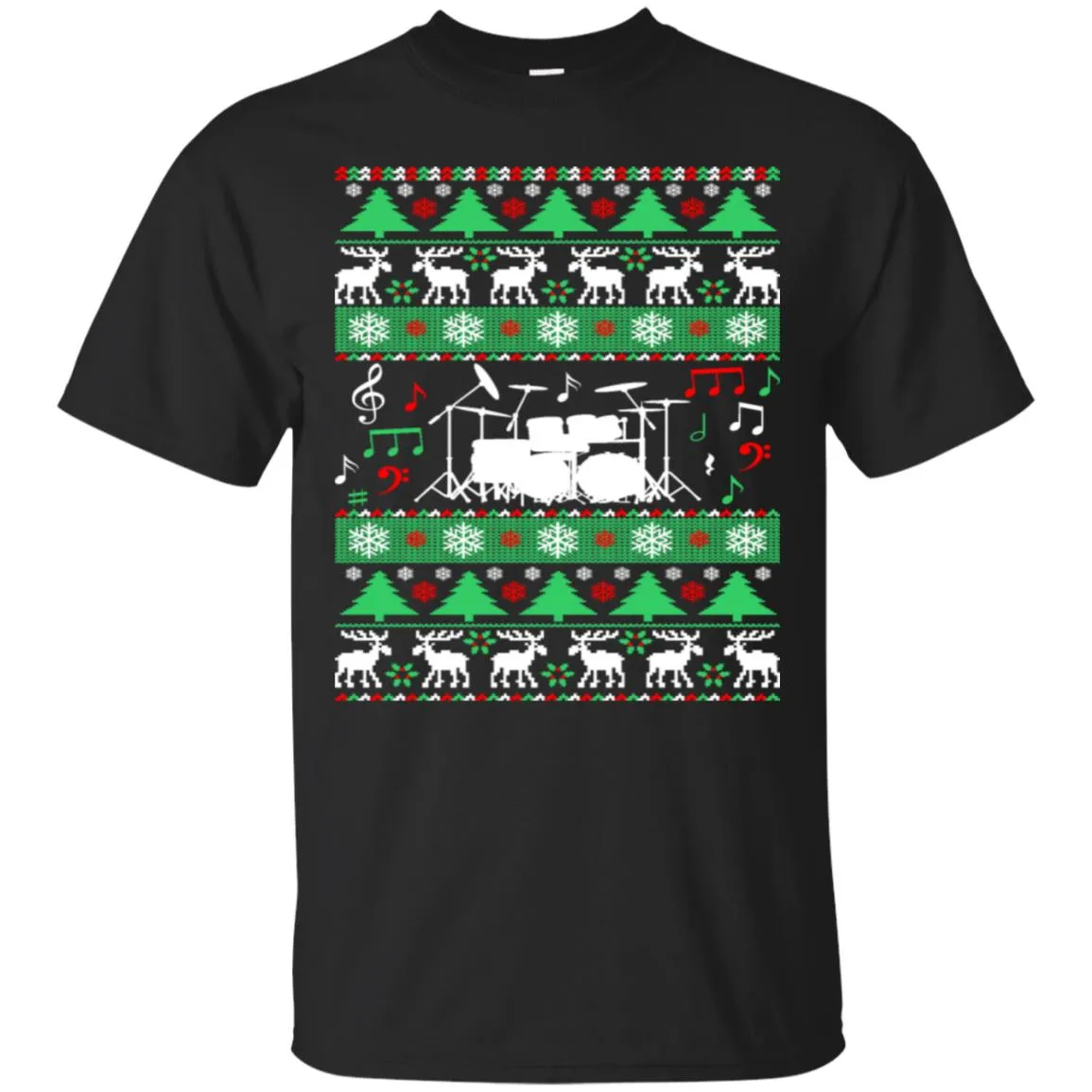 Drums Drummer Ugly Christmas Men T-Shirt