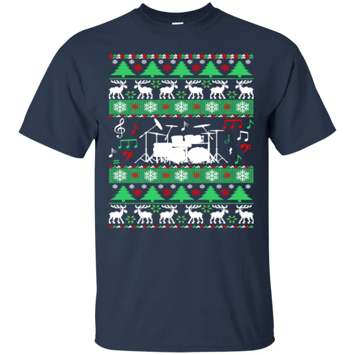 Drums Drummer Ugly Christmas Men T-Shirt