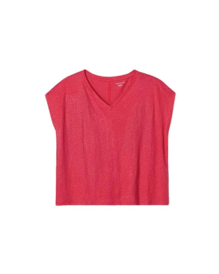 Eileen Fisher Organic Linen Jersey V-Neck Tee