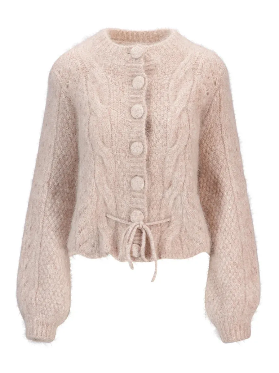 ELLA & IL SOPHIA CHUNKY CARDIGAN BEIGE MELANGE