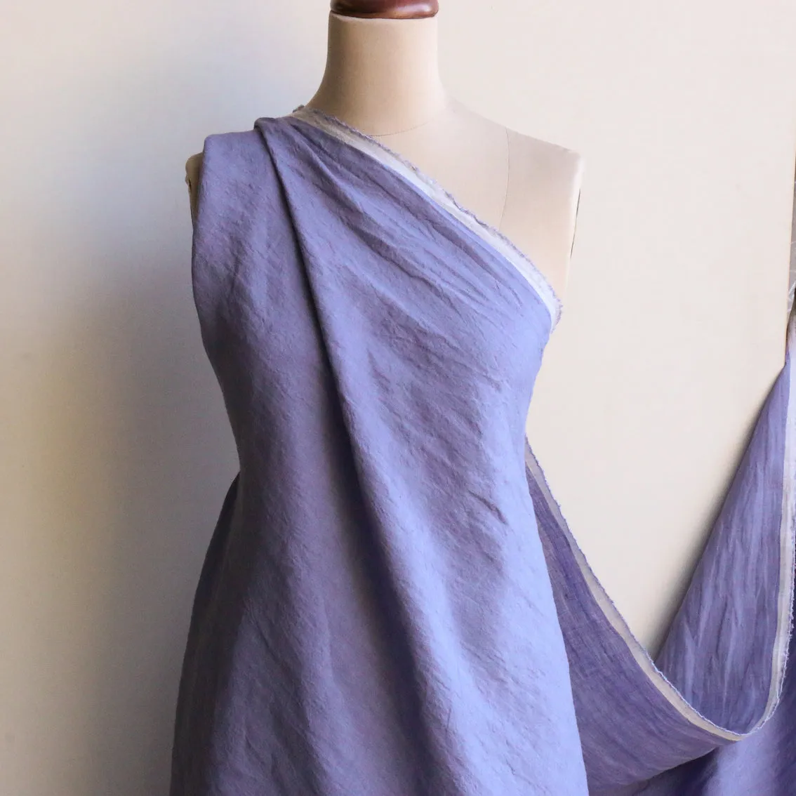 Ellie Wisteria Blue Yarn Dyed Linen