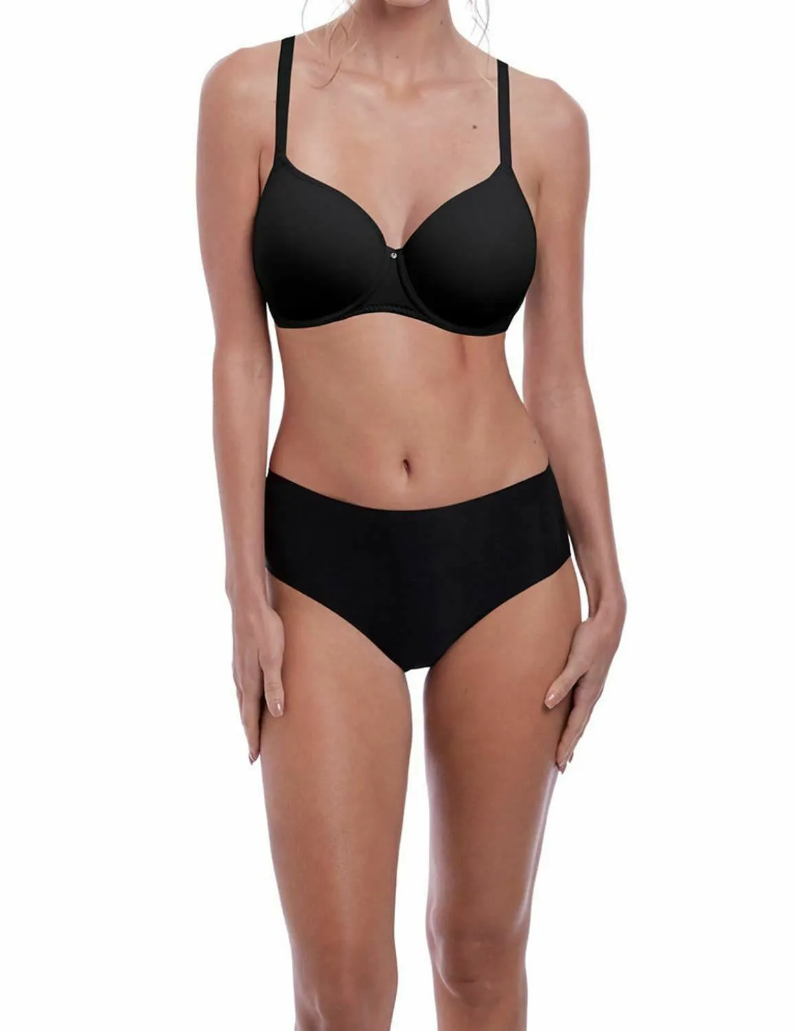 Fantasie Aura Underwire Molded T-Shirt Bra, Black | Fantasie T-Shirt Bras