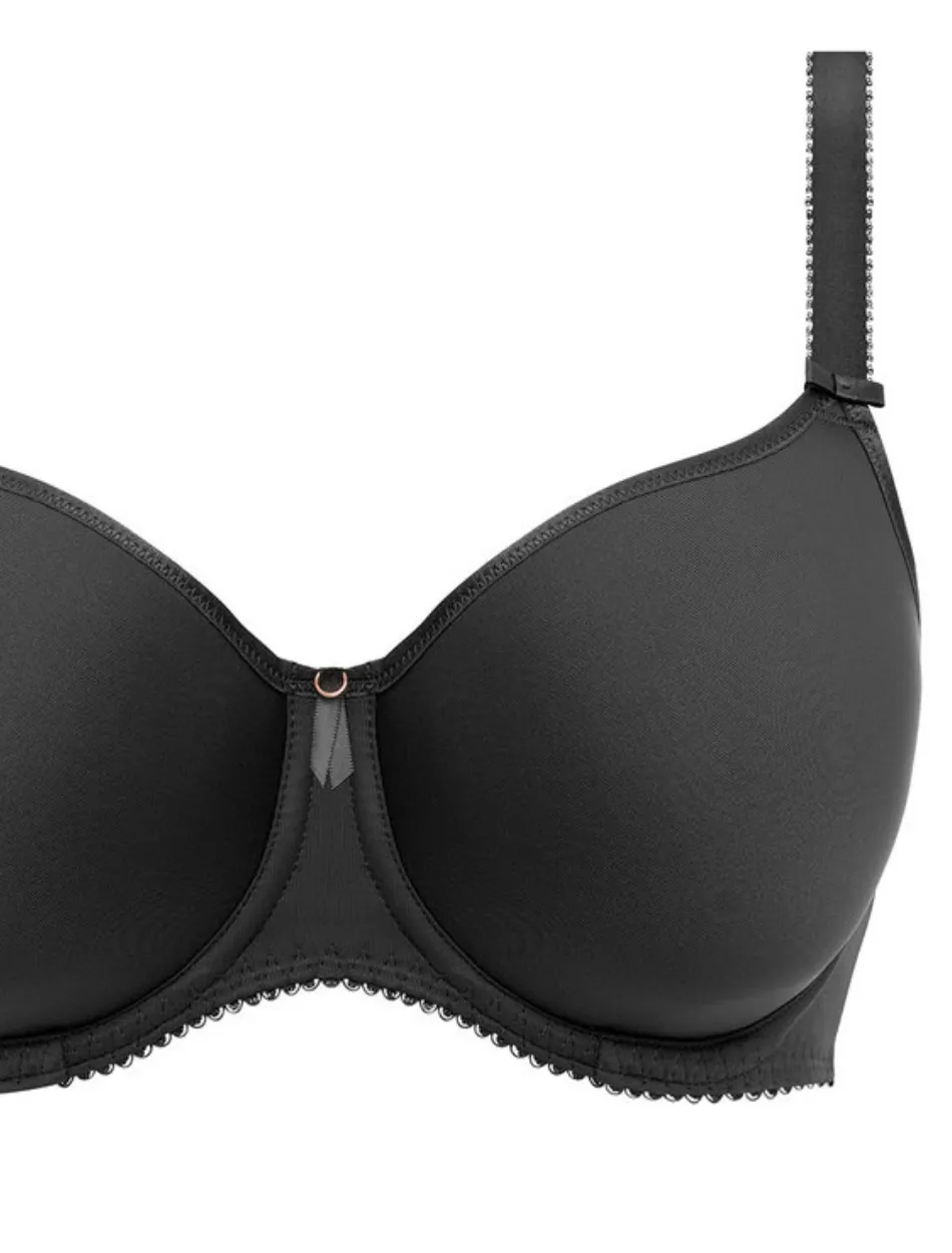 Fantasie Rebecca Essentials Underwire Moulded Bra, Black | Black Molded Bra | Black T-Shirt Bra | Black Fantasie Bra