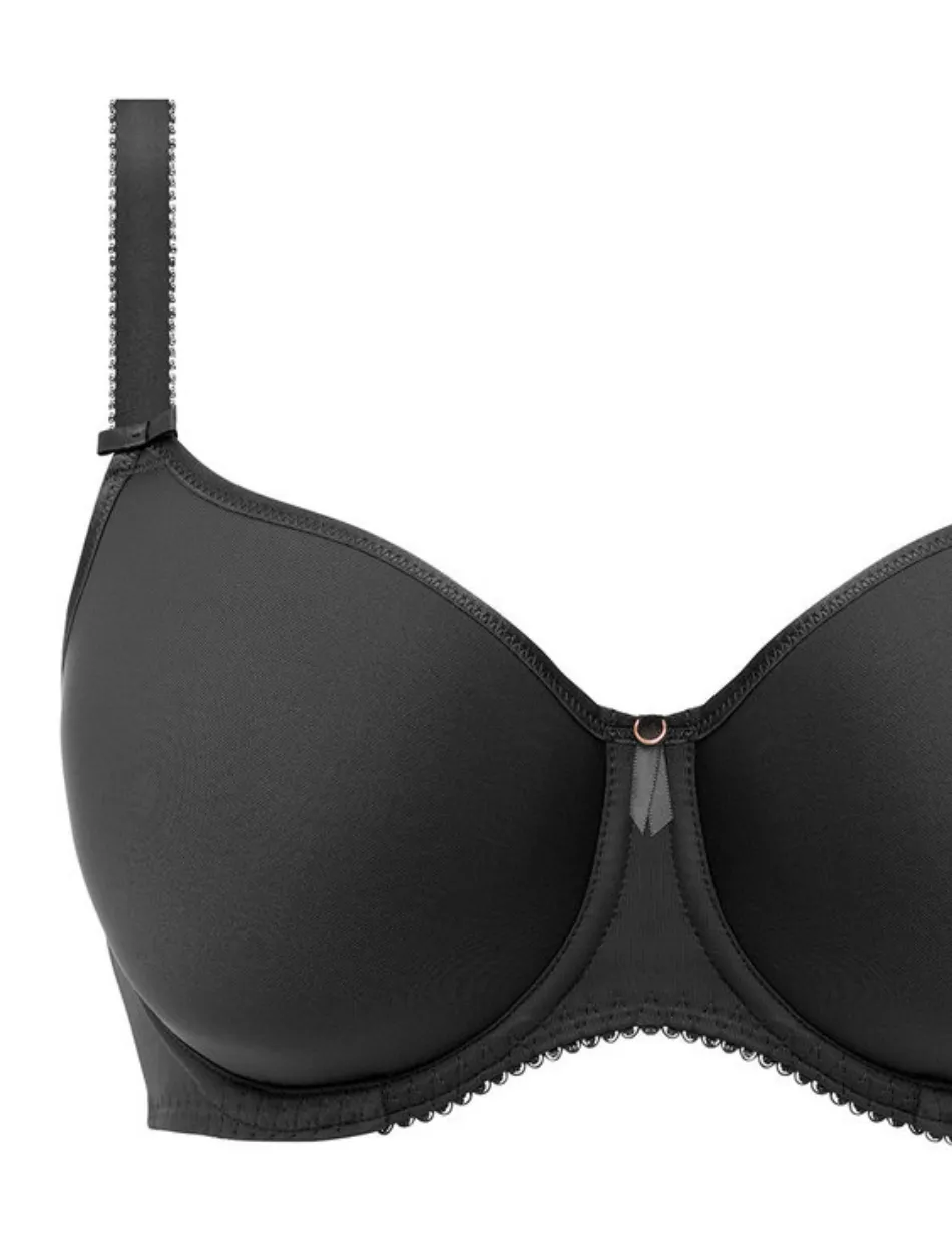 Fantasie Rebecca Essentials Underwire Moulded Bra, Black | Black Molded Bra | Black T-Shirt Bra | Black Fantasie Bra