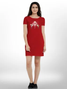 Fashionable Cartoon Printed Long T-shirt For Women's