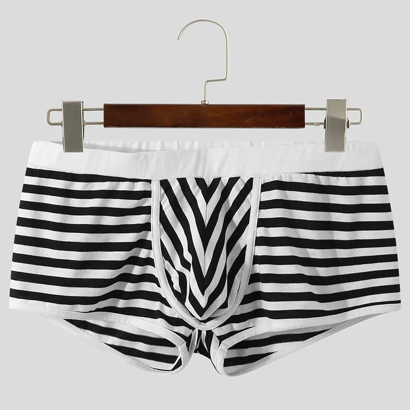 Full Monochrome Stripe Pattern Shorts Set