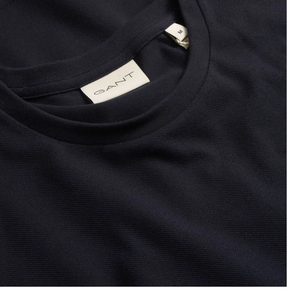 GANT Long Sleeve Pique T-Shirt Evening Blue