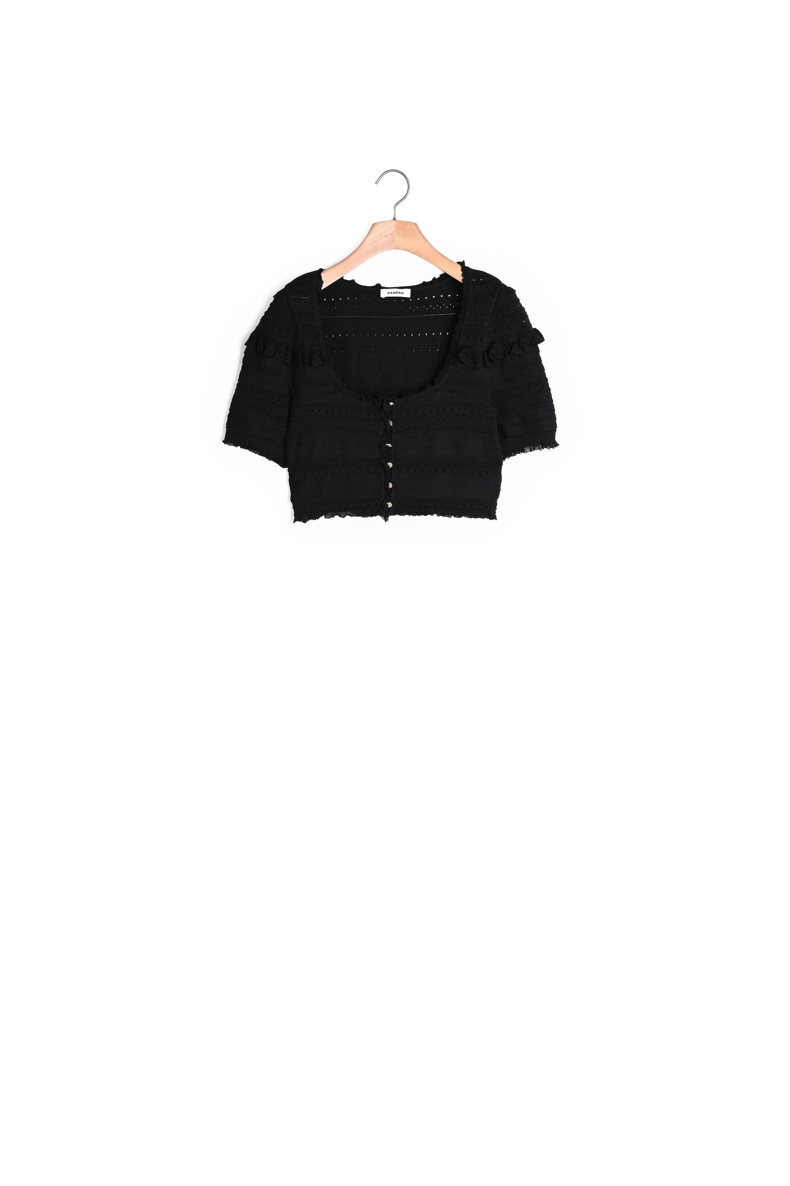 Gilet court en maille