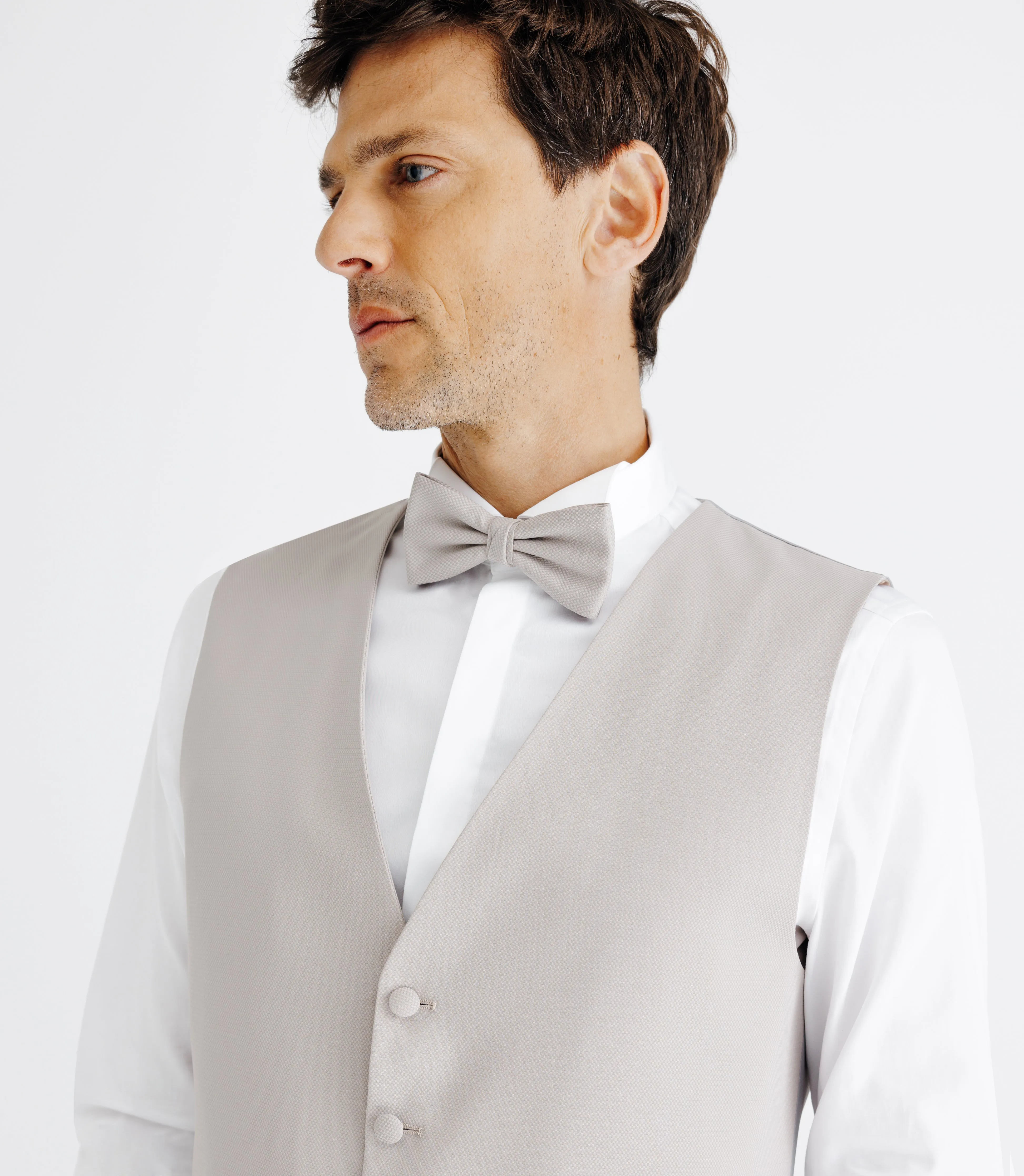 Gilet de costume cérémonie gris