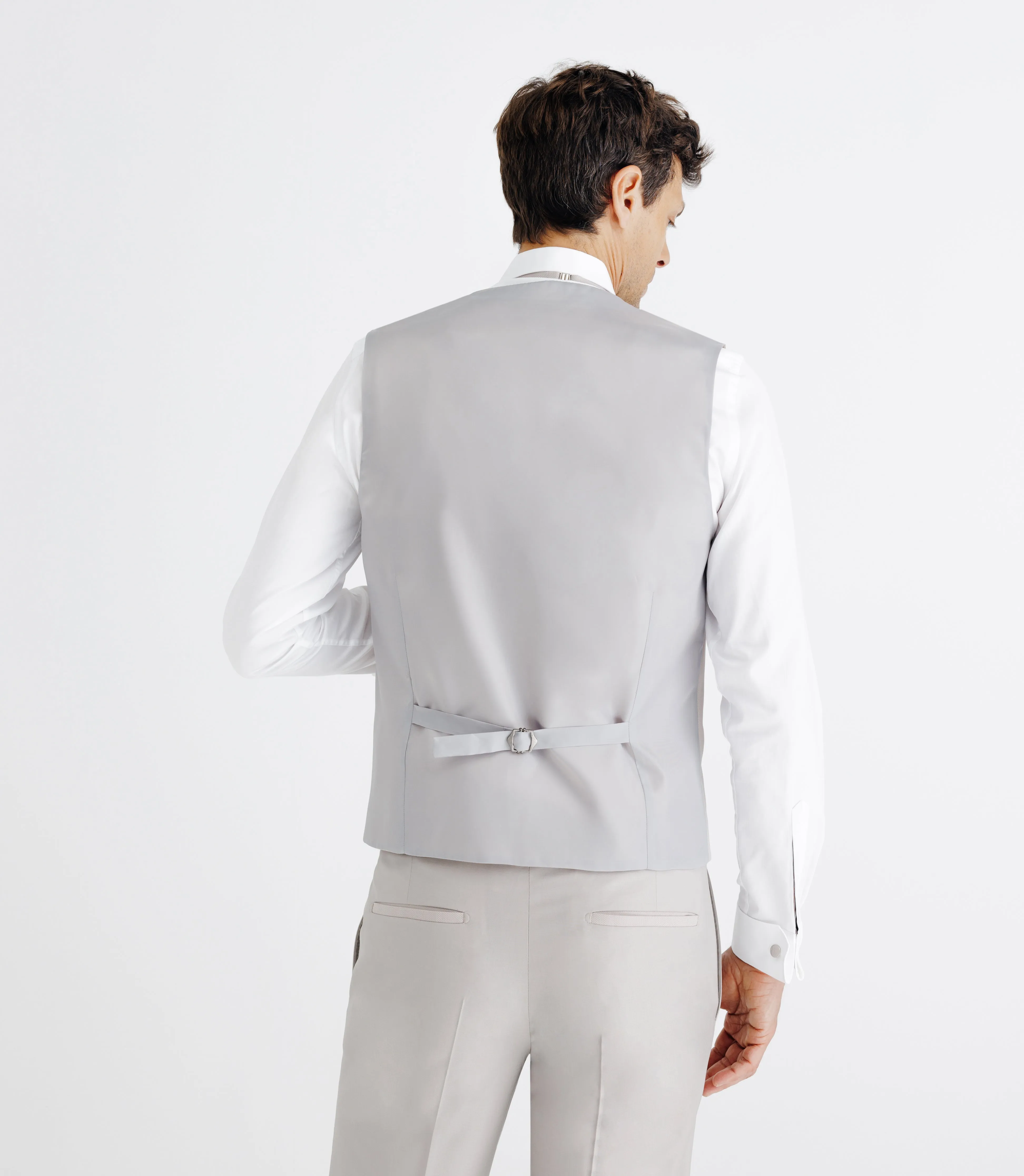 Gilet de costume cérémonie gris