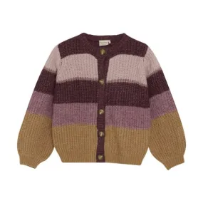 Girls Striped Knit Cardigan