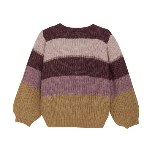 Girls Striped Knit Cardigan