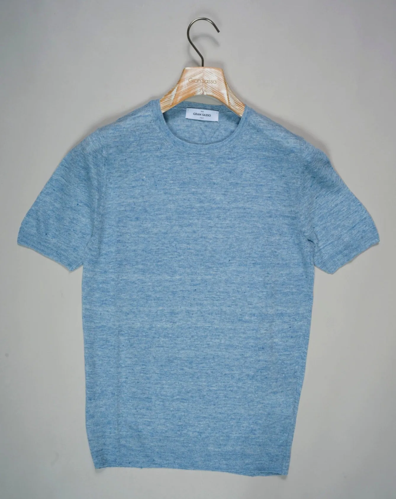 Gran Sasso Linen T-Shirt / Light Blue
