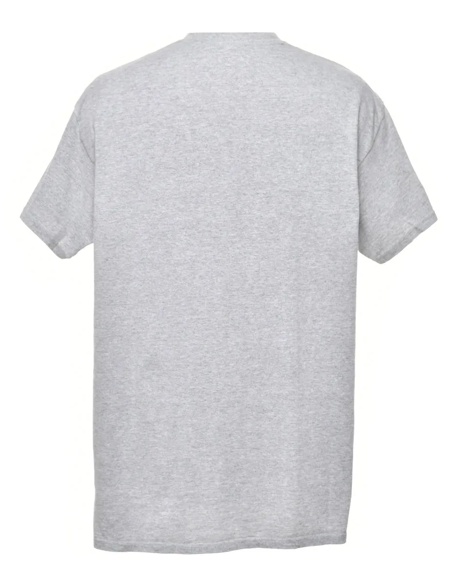 Grey US Marines Printed T-shirt - L
