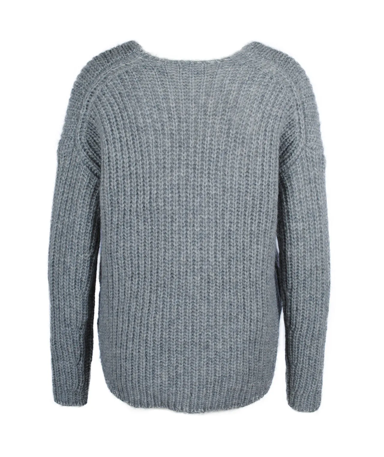 Grobstrick V-Pulli Linna
