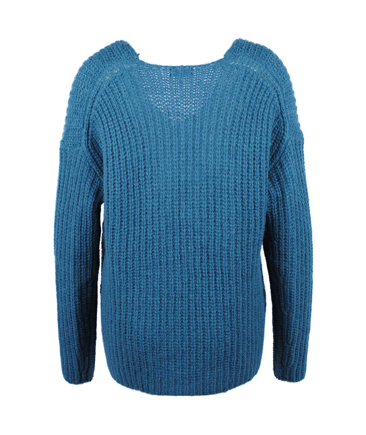 Grobstrick V-Pulli Linna