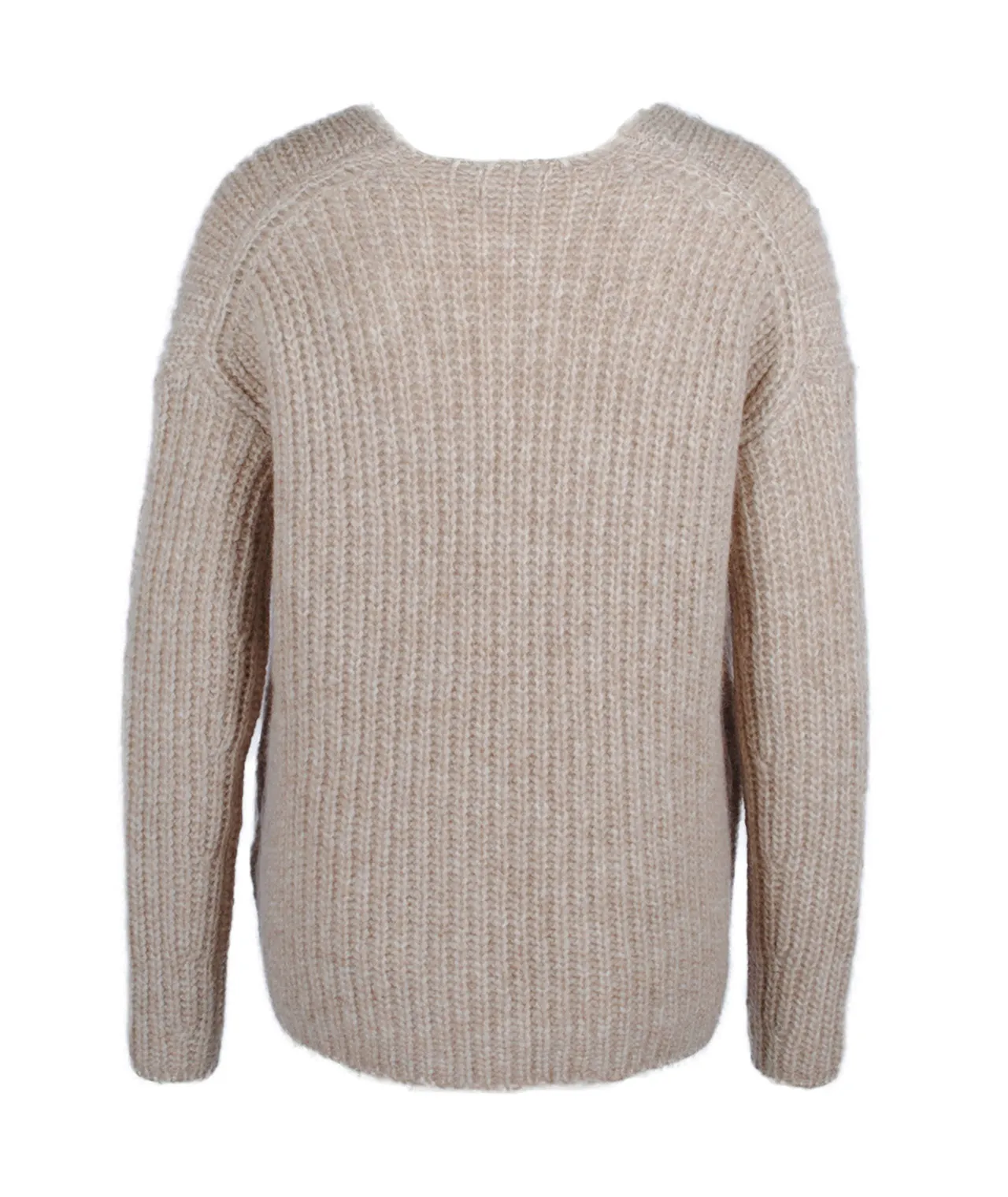 Grobstrick V-Pulli Linna