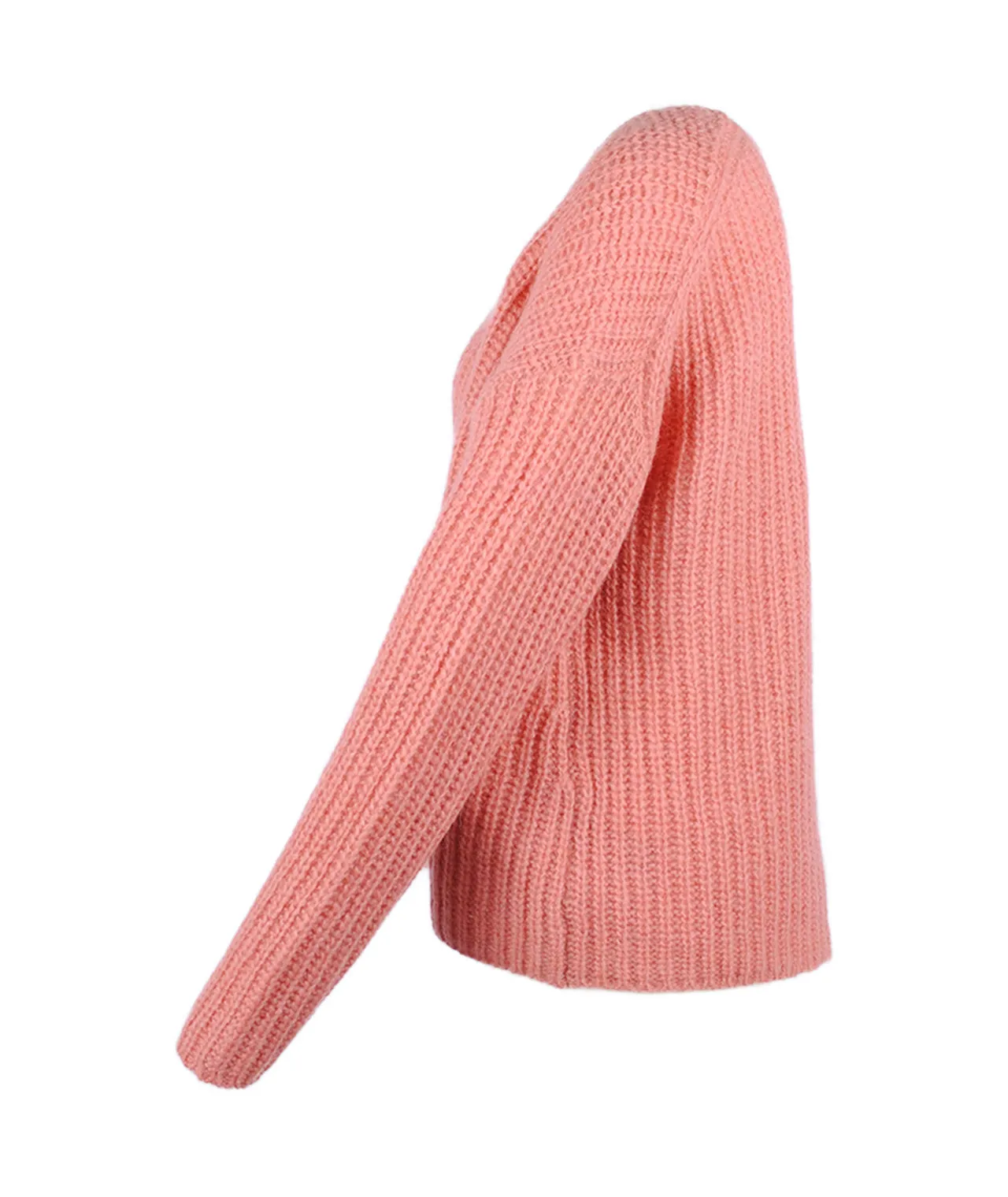 Grobstrick V-Pulli Linna