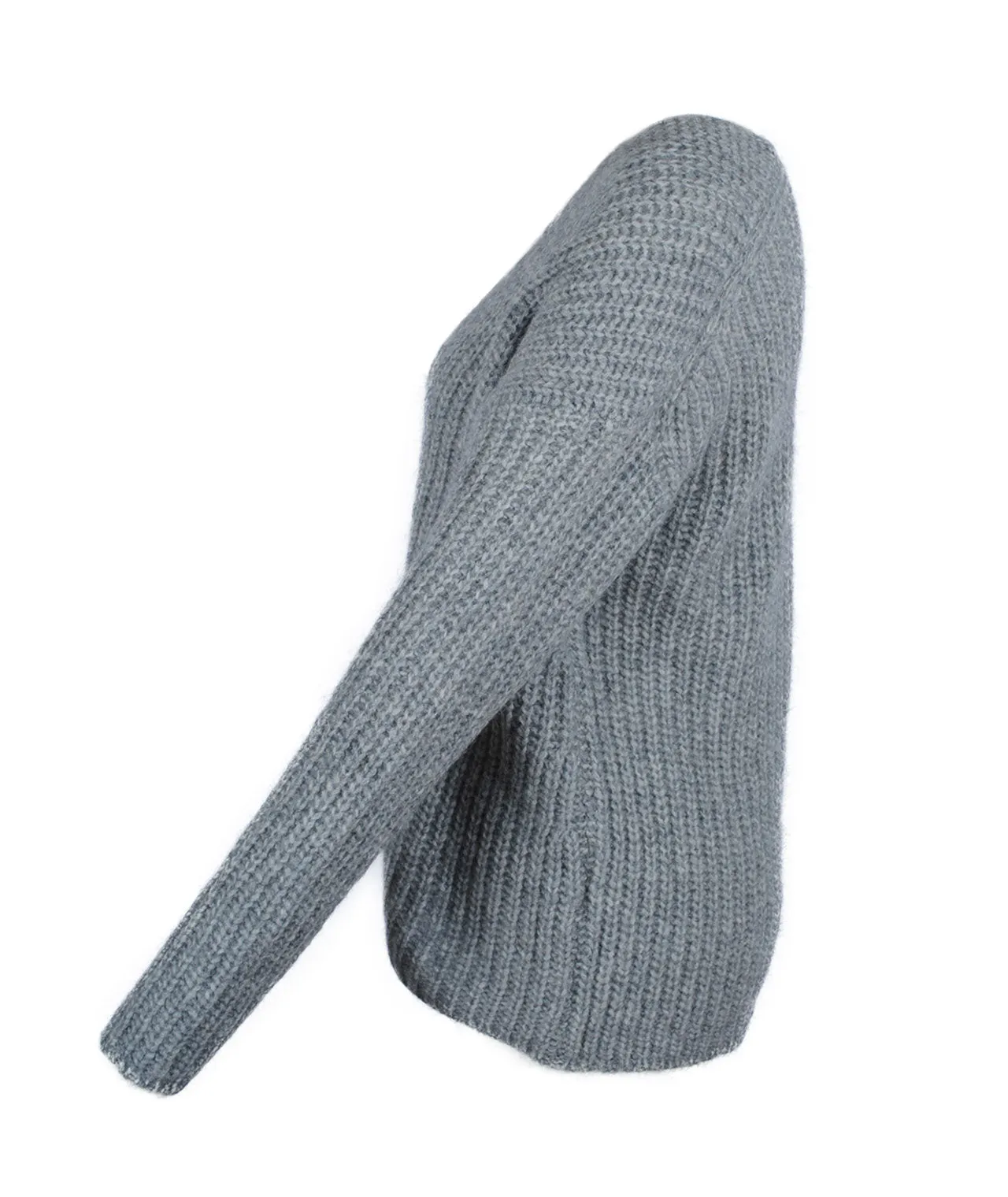 Grobstrick V-Pulli Linna