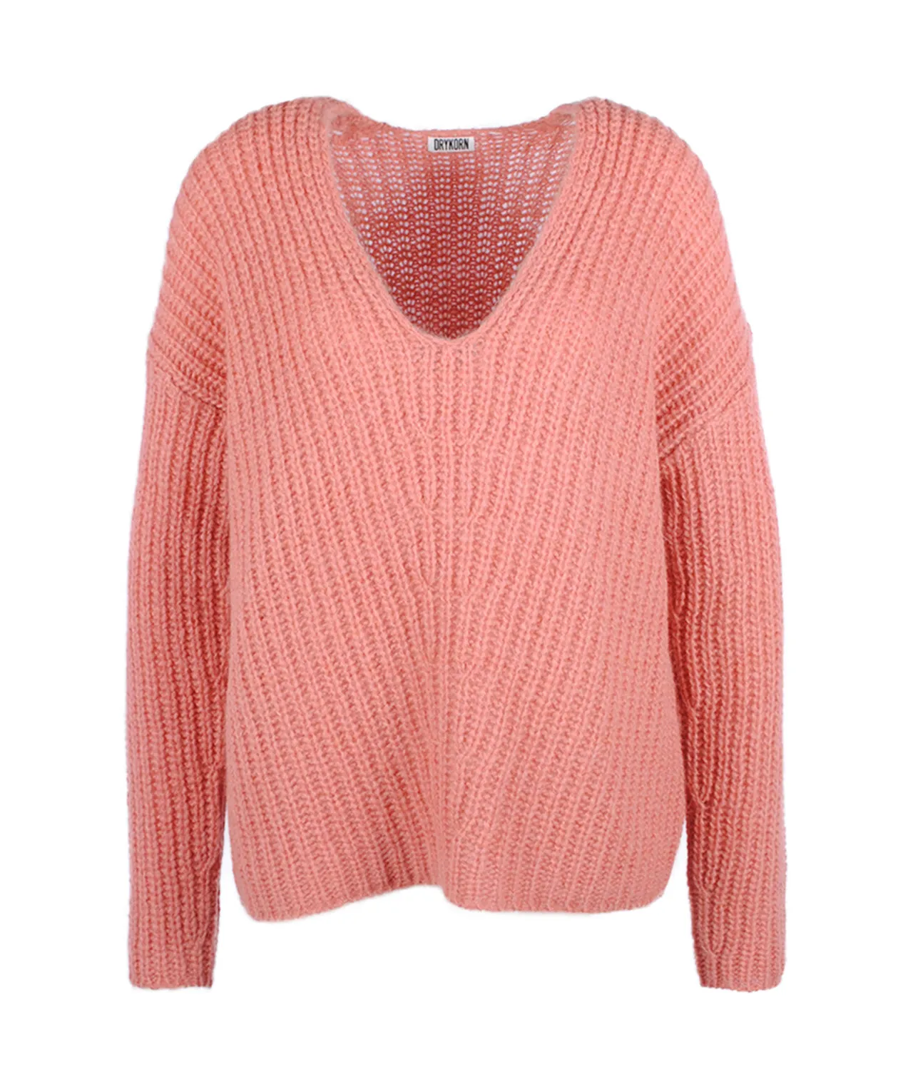 Grobstrick V-Pulli Linna