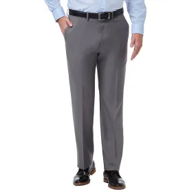 Haggar Mens Classic fit Dress Pants Pants 32 / 30 Grey Solid Stretch