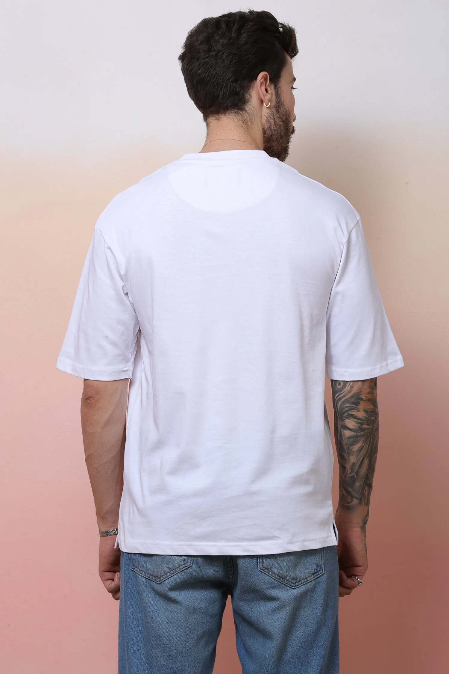Halfsleeve White 200 GSM Pure Cotton Plain T-Shirt