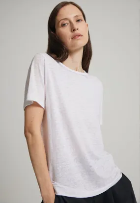 Joe Linen Tee in White