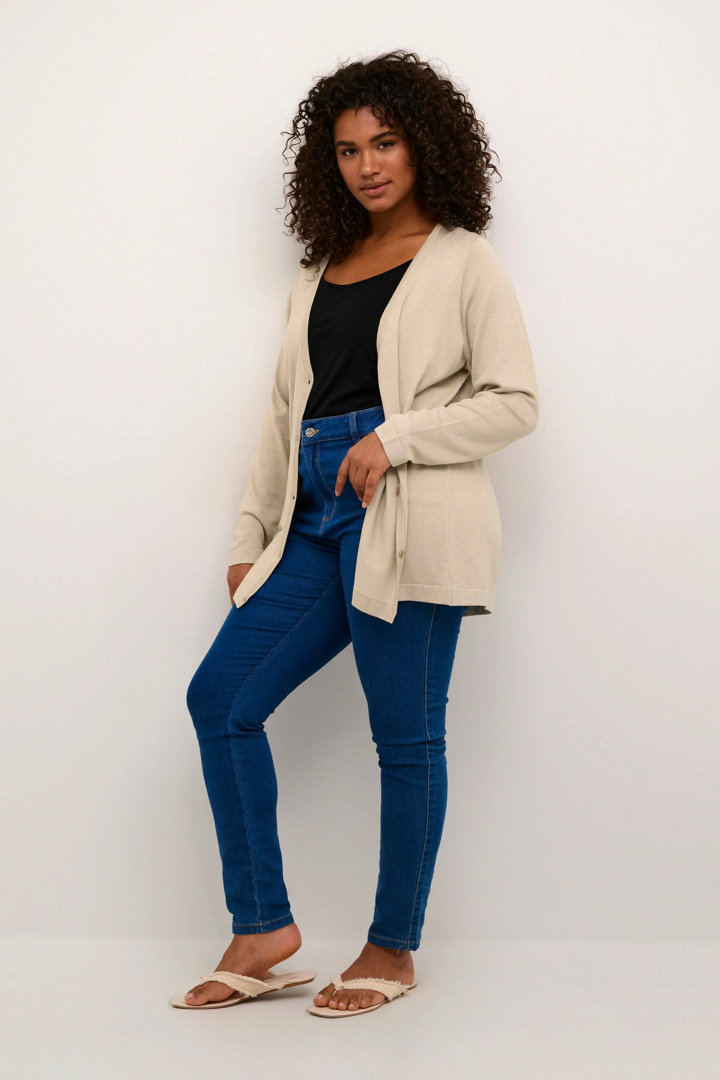 KCfarsia Button Cardigan-Kaffee curve