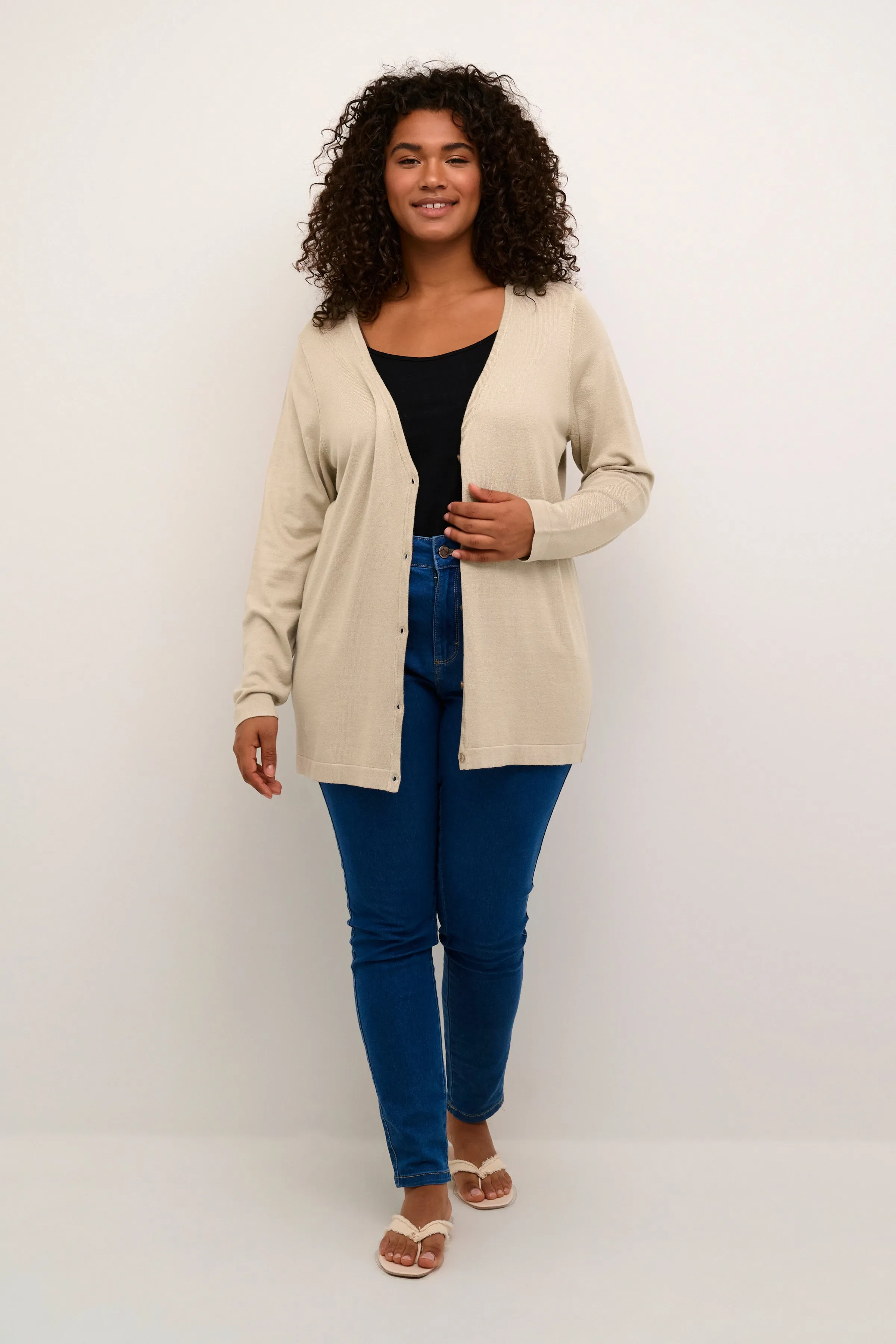 KCfarsia Button Cardigan-Kaffee curve