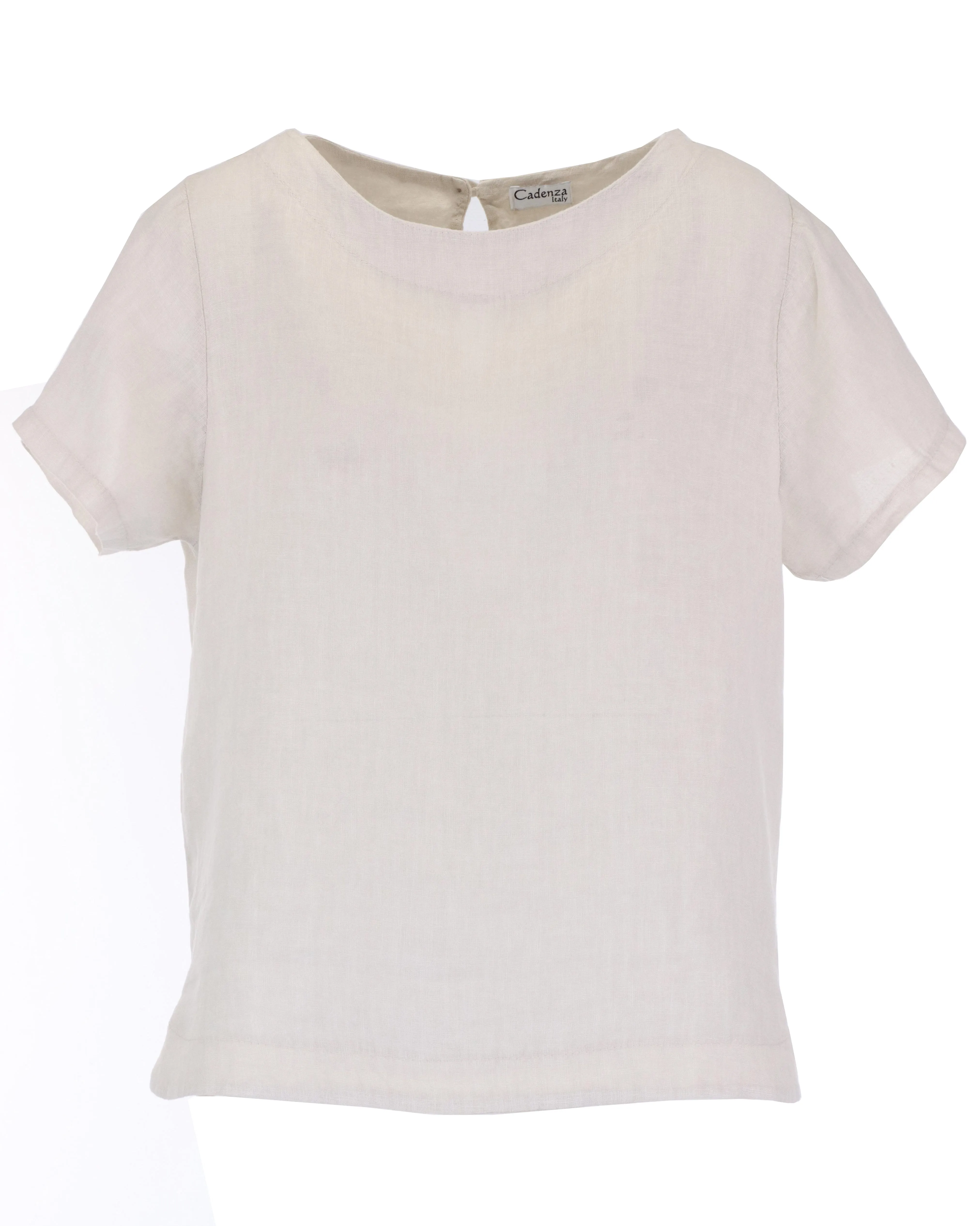 Keyhole Back Linen Top