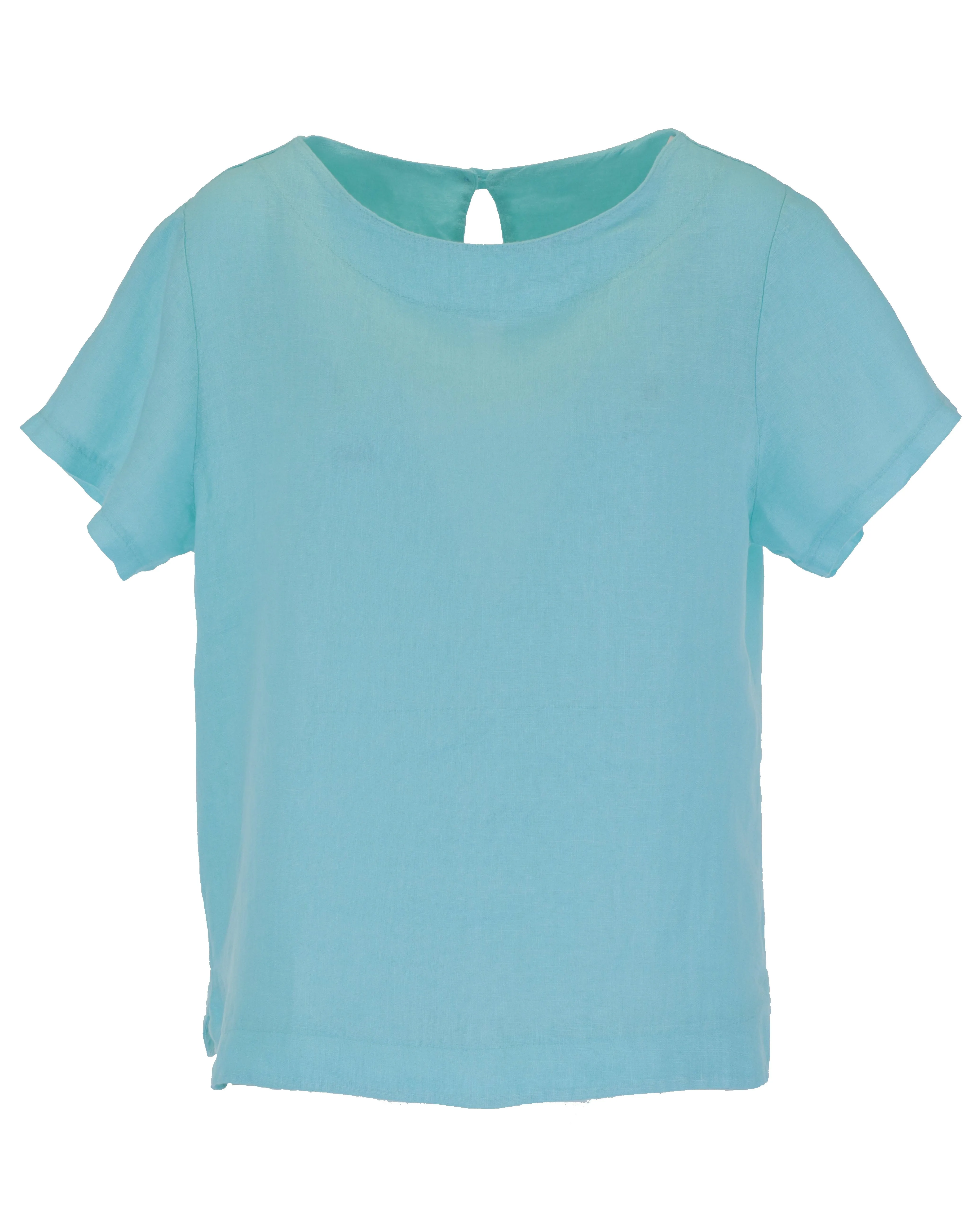Keyhole Back Linen Top