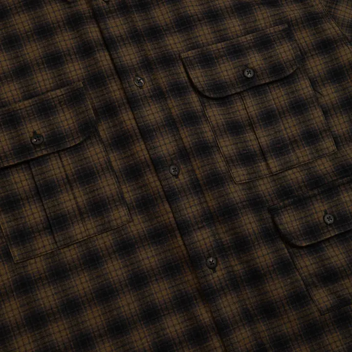 Kinnaird Three-Pocket Shirt - Charcoal/Khaki Plaid