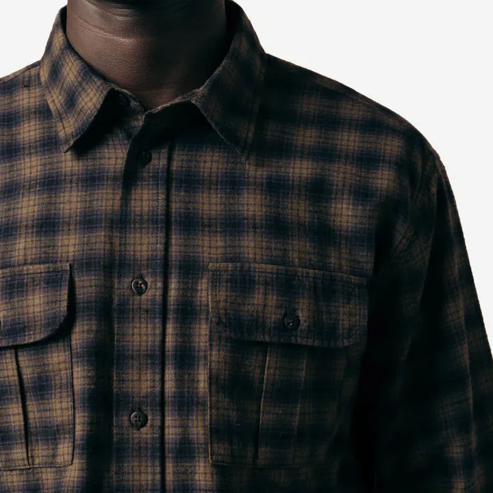 Kinnaird Three-Pocket Shirt - Charcoal/Khaki Plaid