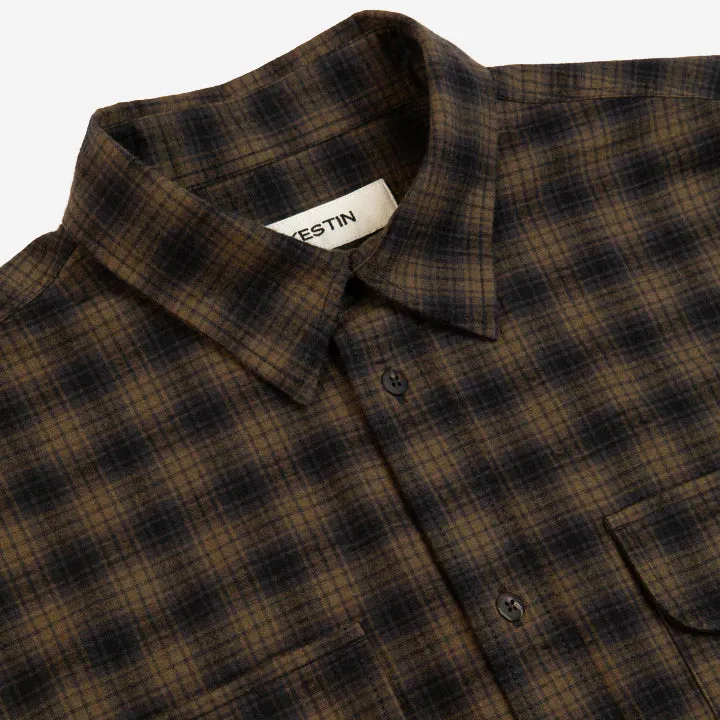 Kinnaird Three-Pocket Shirt - Charcoal/Khaki Plaid