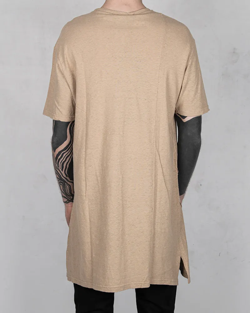 Krept regular linen cotton tshirt beige
