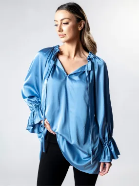 LA PERLA Pleat Detail Blouson Top