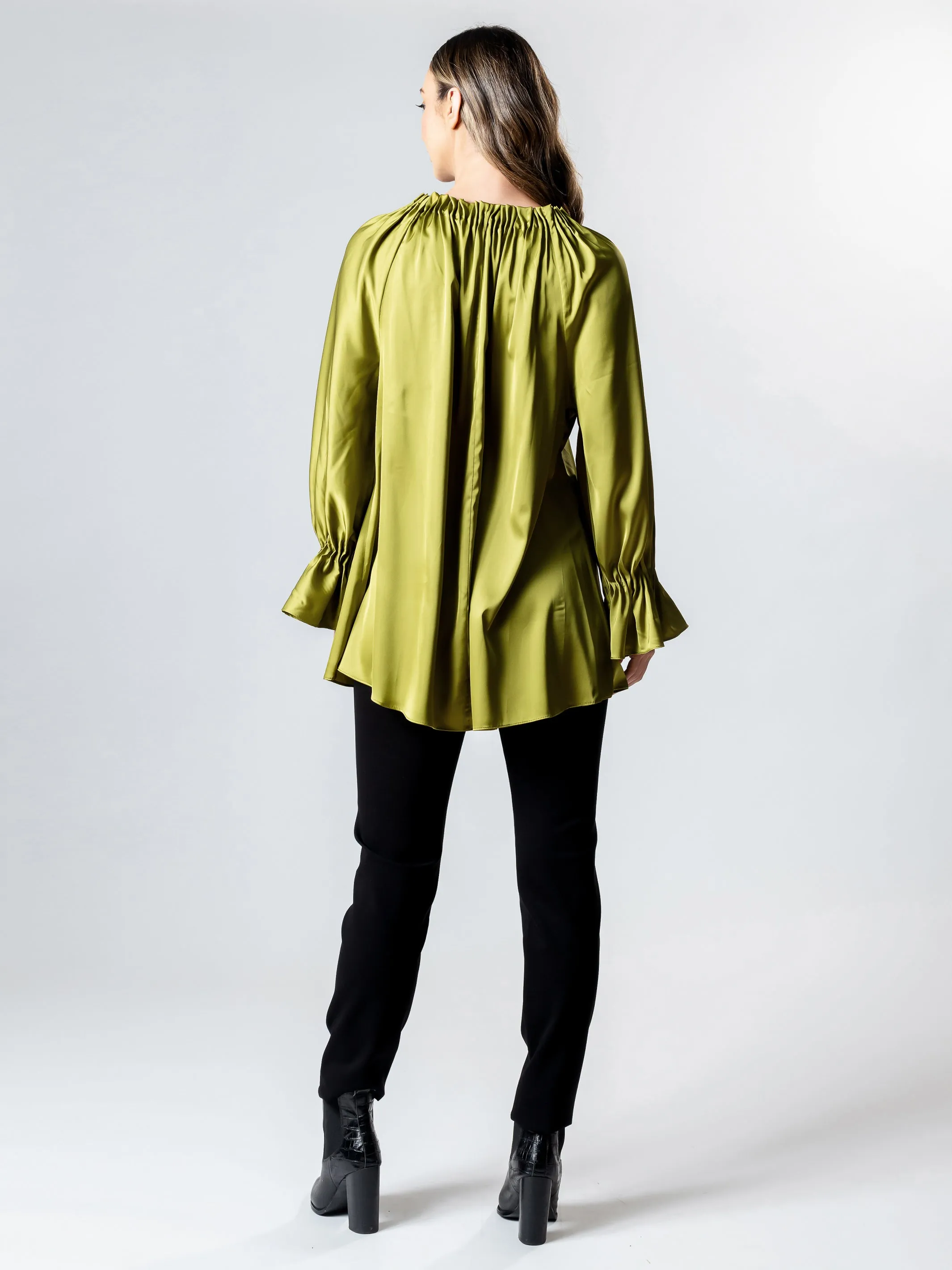 LA PERLA Pleat Detail Blouson Top