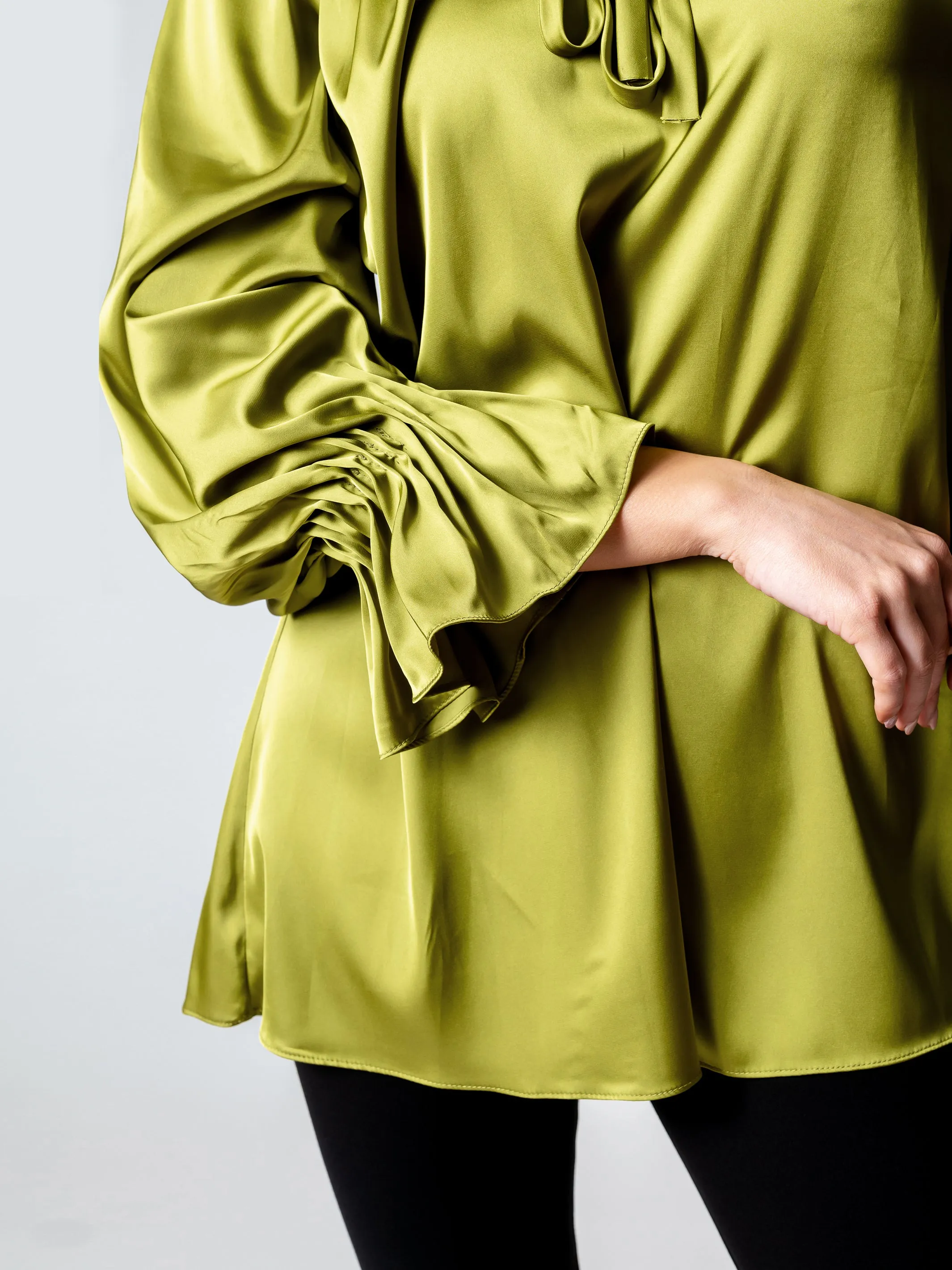 LA PERLA Pleat Detail Blouson Top