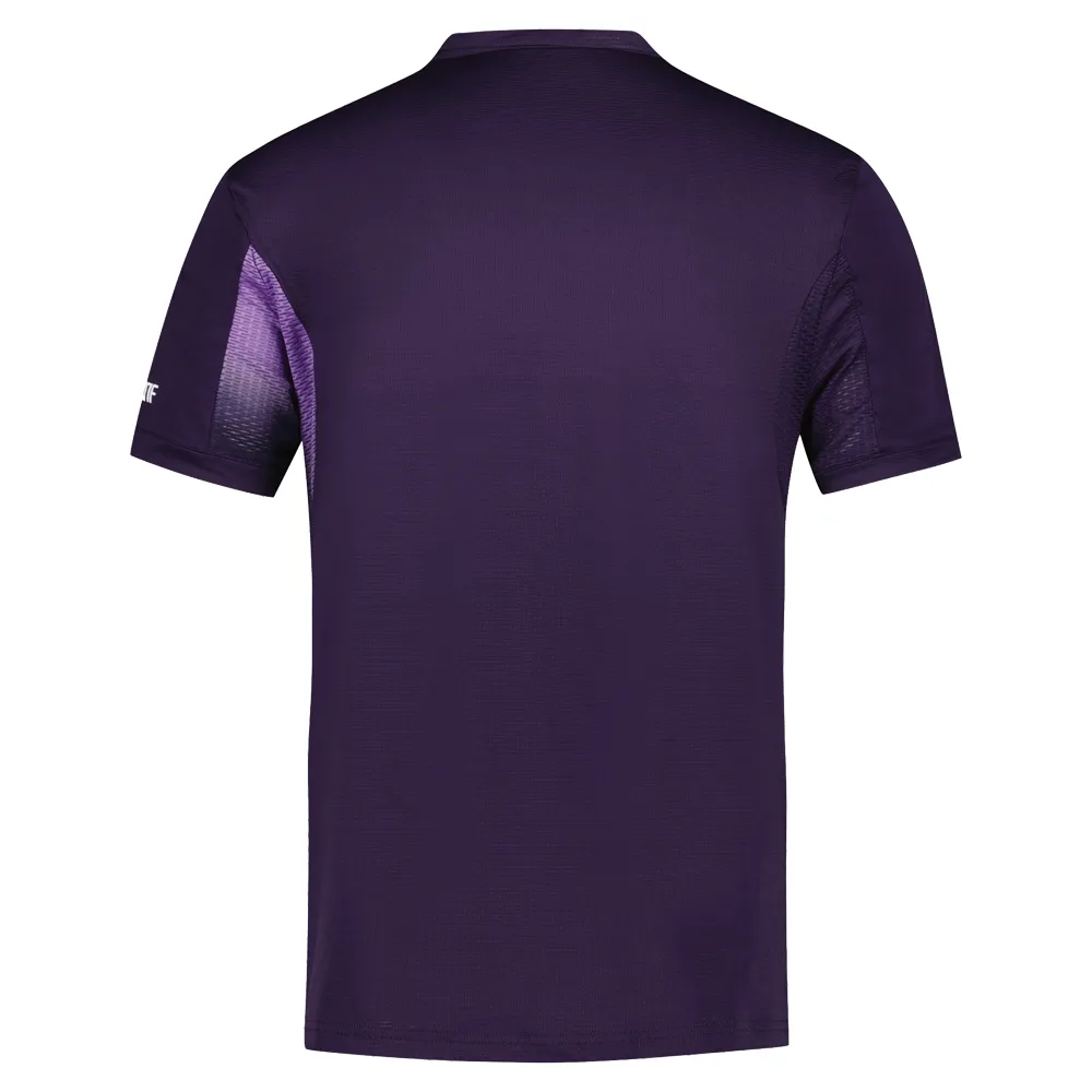 Le Coq Sportif Tennis Pro Short Sleeve Tee (Mens) - Purple Violet