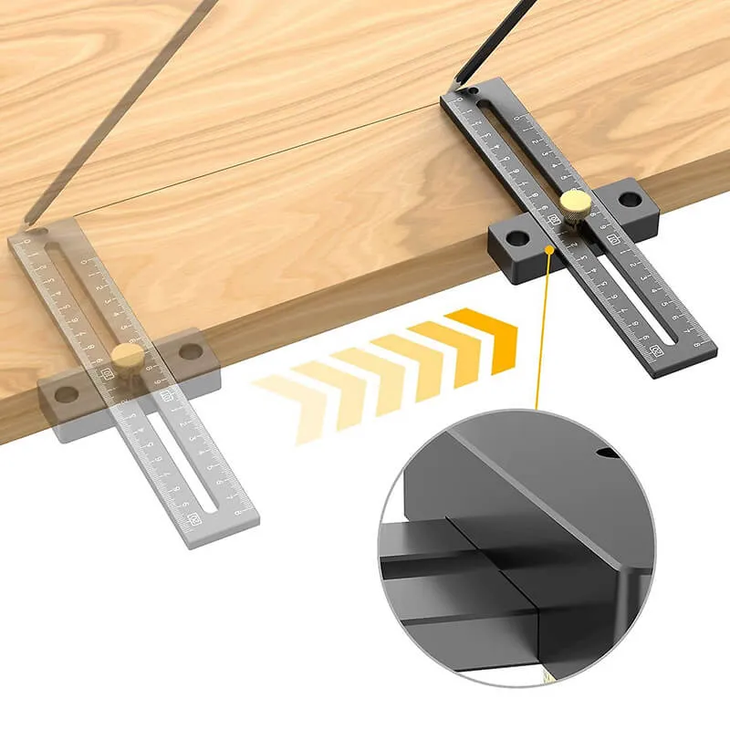 Levoite Precision Woodworking Adjustable T-Square with Stop