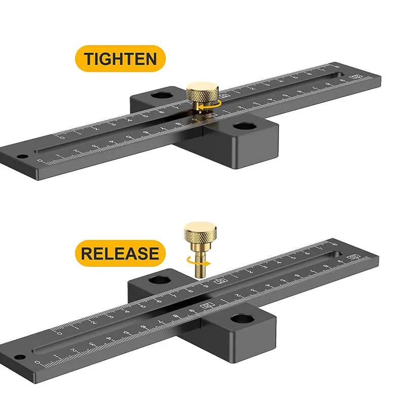 Levoite Precision Woodworking Adjustable T-Square with Stop