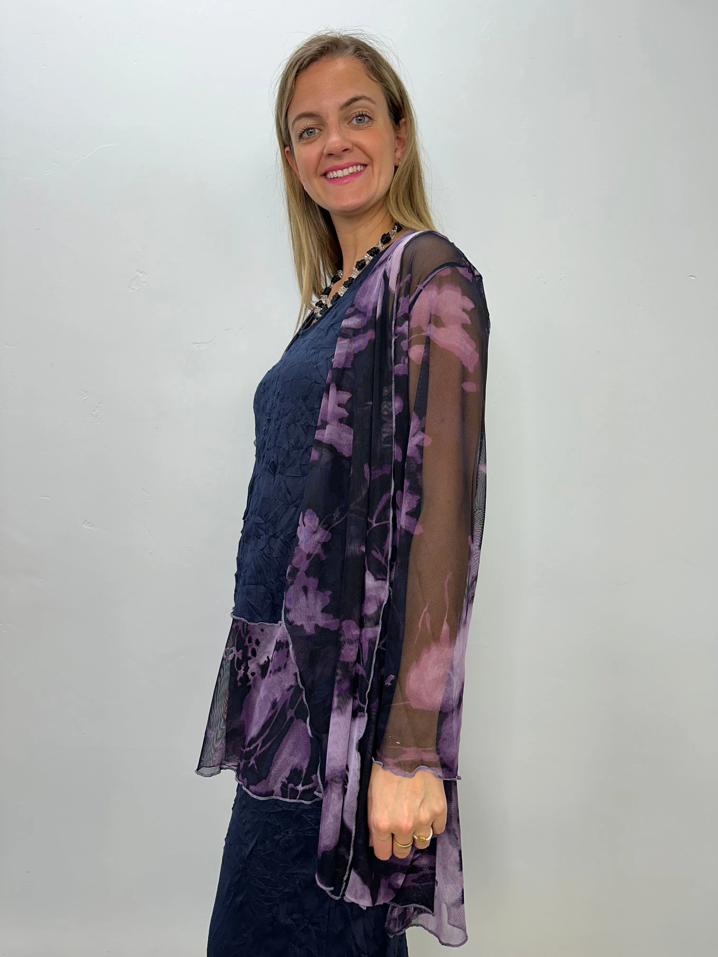 Lilac Mesh Cardigan