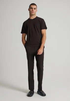 Line Linen Tee in Chocolate Pepper