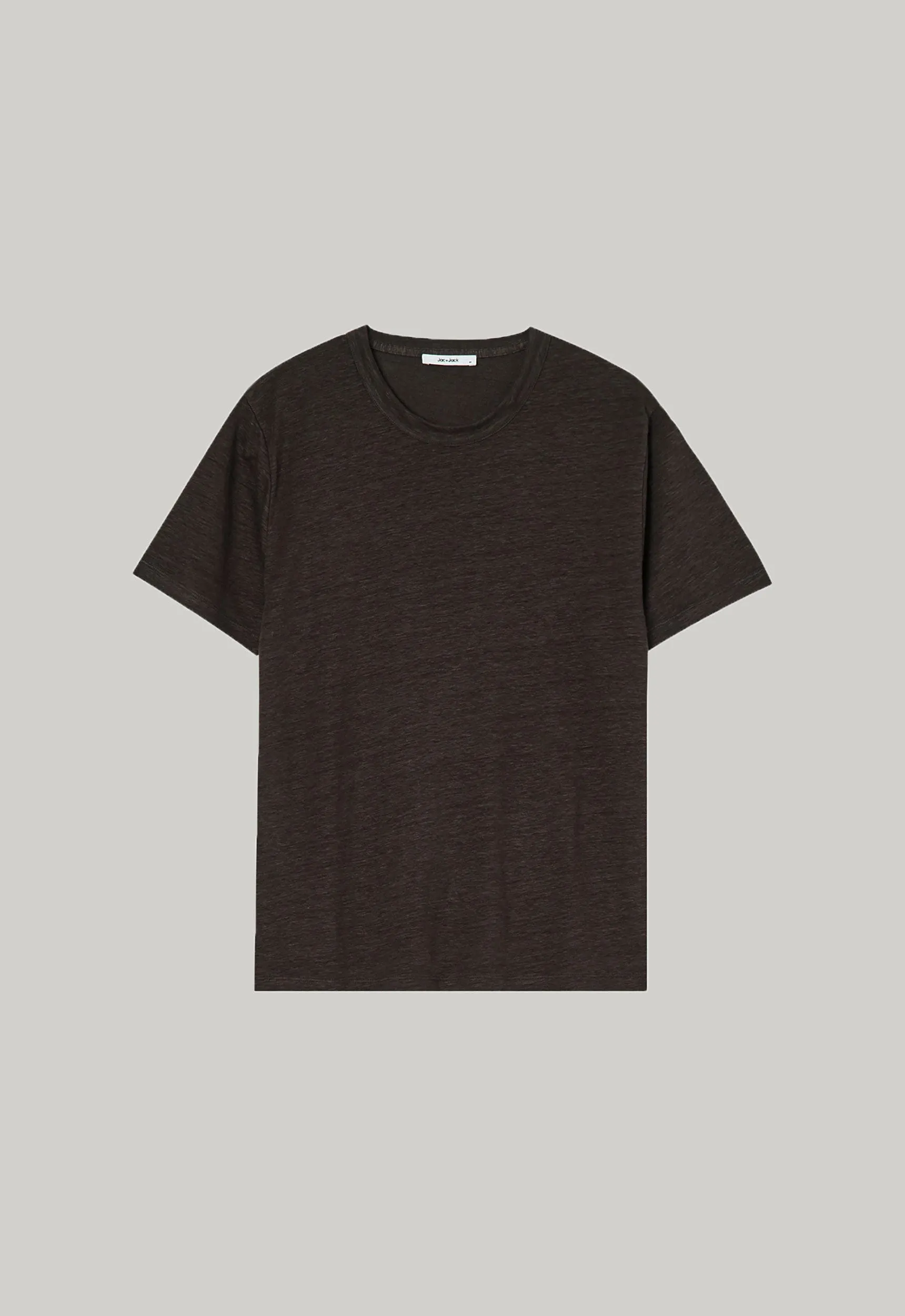 Line Linen Tee in Chocolate Pepper