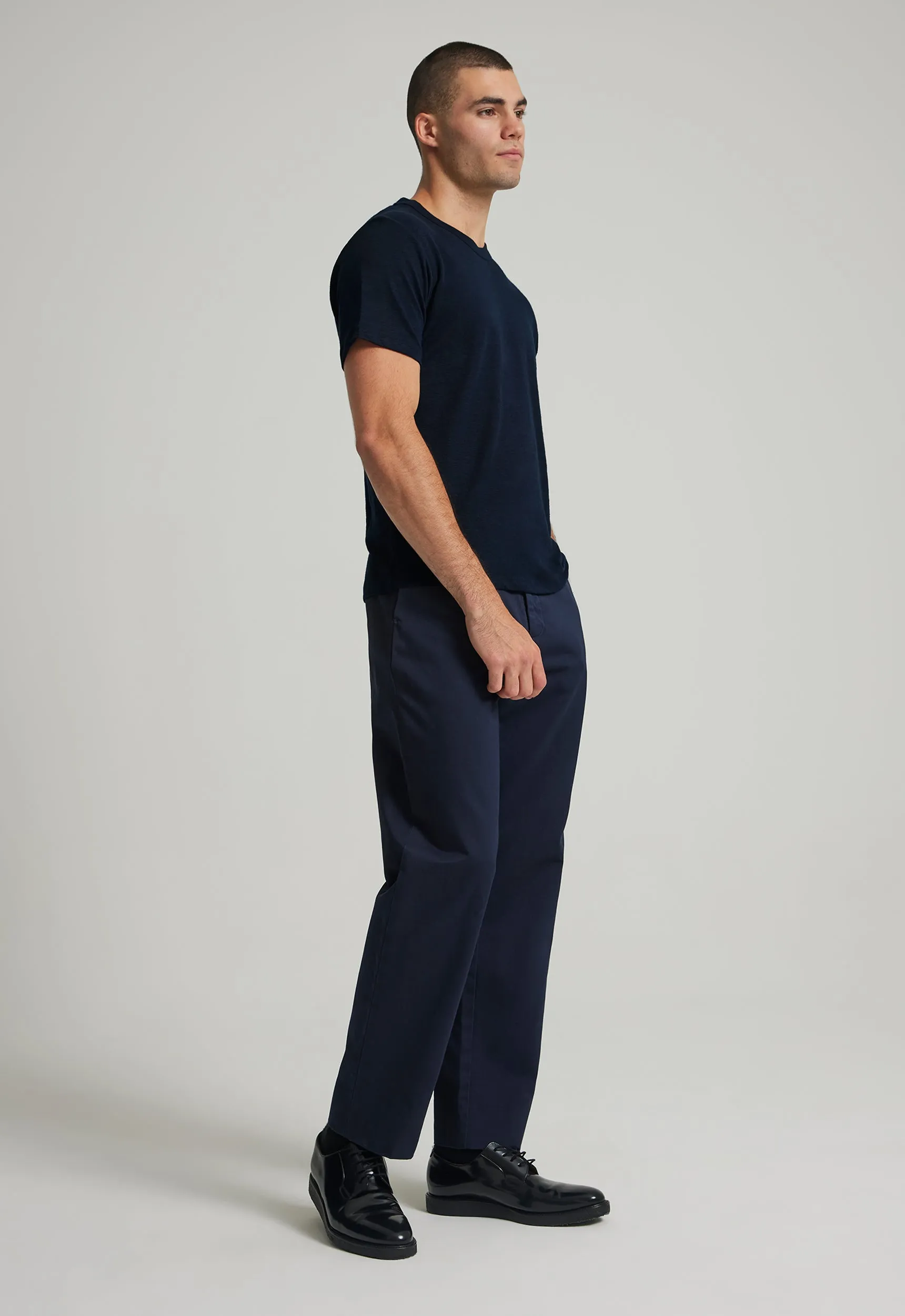 Line Tee in Darkest Navy