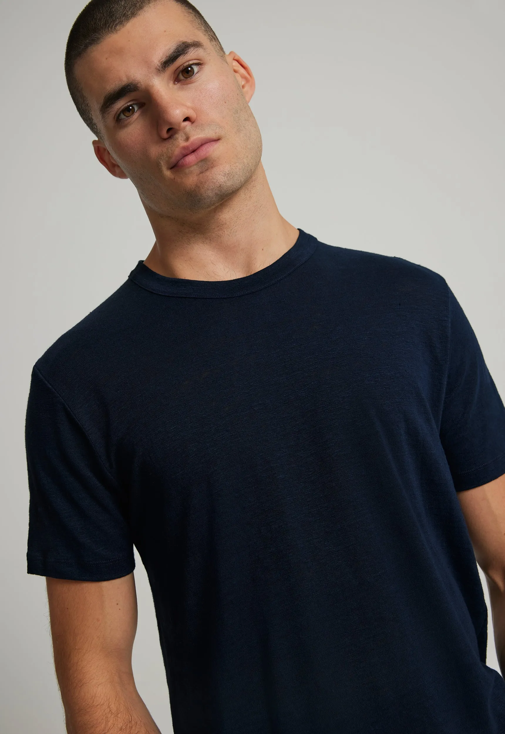 Line Tee in Darkest Navy
